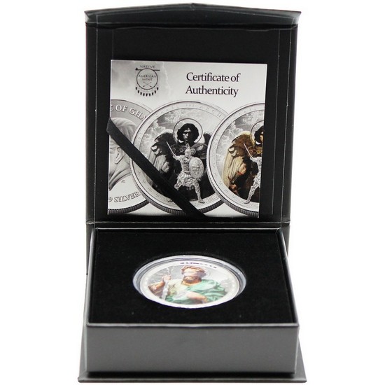 2026 5 Cedis Proof The Patron Saints 1oz Colorized Silver St. Jude Coin with COA