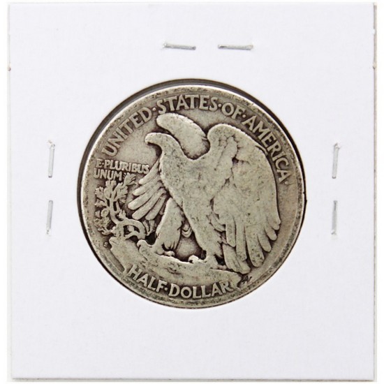 1923 S Silver Walking Liberty Half Dollar G/VG Condition