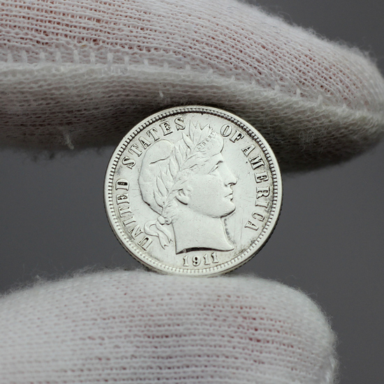 1911 Barber Dime VF/XF Condition