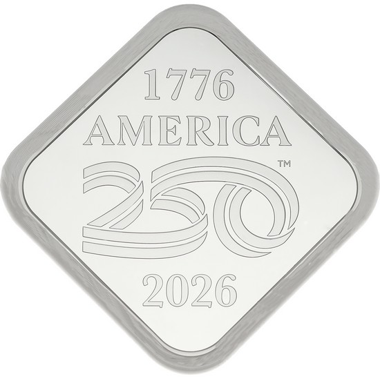 1776-2026 America 250 Semiquincentennial 250 Gram Silver Buffalo .999 Square SMI Minted