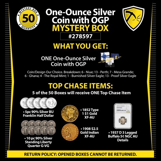 One-Ounce Silver Coin Mystery Box #278580