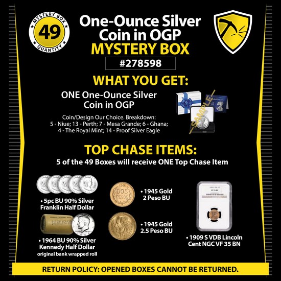 One-Ounce Silver Coin Mystery Box #278580
