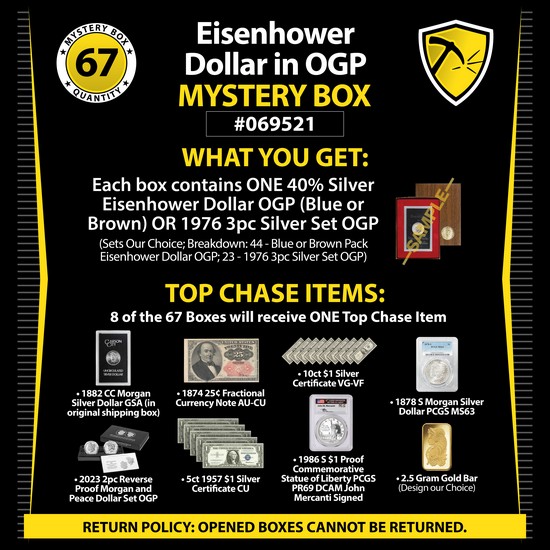 Eisenhower Dollar in OGP Mystery Box #069521