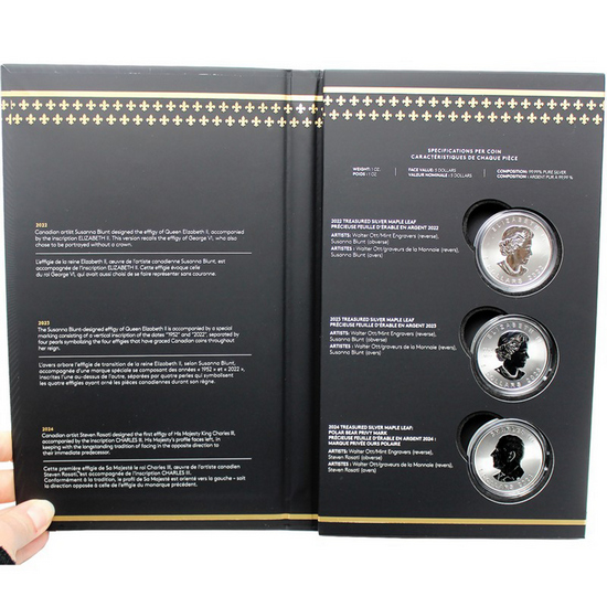 Treasured Maple Leaf Effigies 3 Coin Set