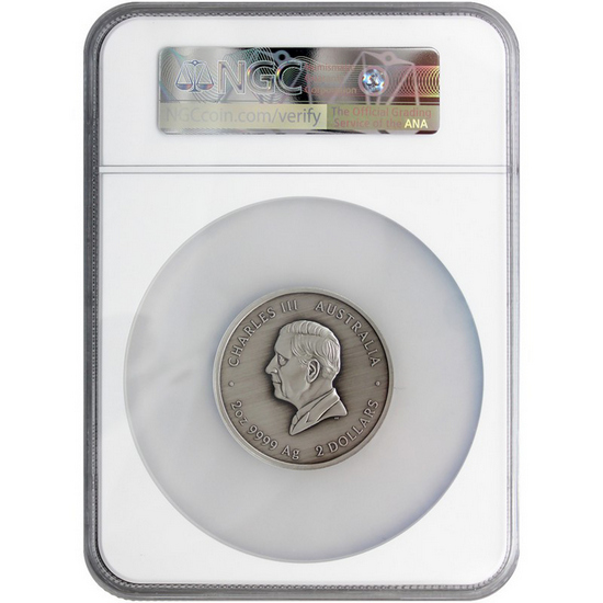 2024 P125 Silver Kookaburra 2oz MS70 ER NGC | SilverTowne