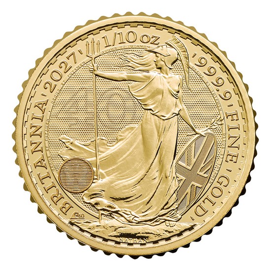 2027 Great Britain 1/10oz Gold Britannia BU