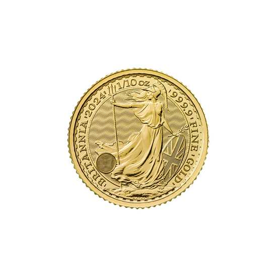 2024 Great Britain Gold Britannia Tenth Ounce BU Coin