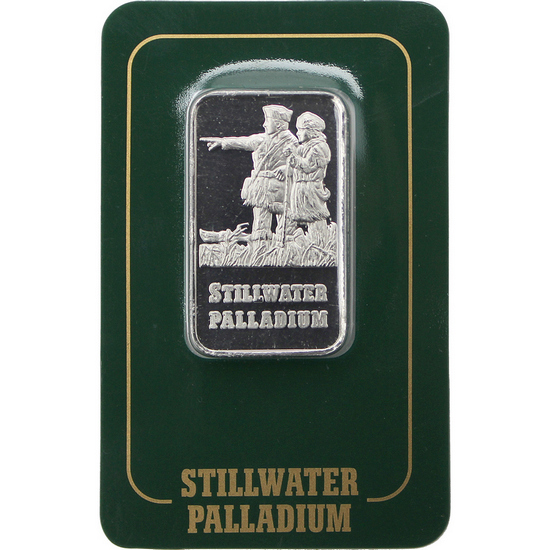 Johnson Matthey Stillwater 1oz 9995 Palladium Bar - Secondary Market