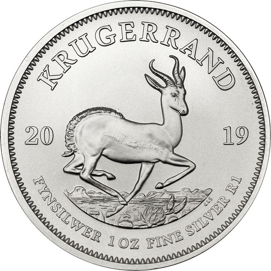 2019 South Africa Silver Krugerrand 1oz BU Coin 2019 South Africa Silver Krugerrand 1oz BU Coin
