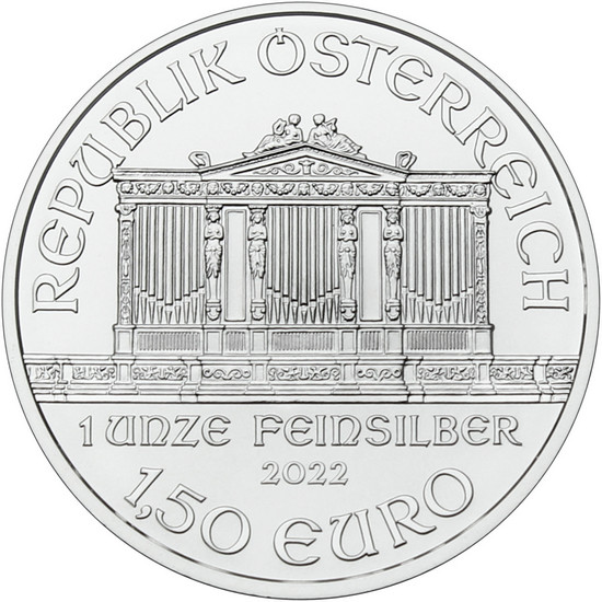 2022 Austria Silver Philharmonic 1oz BU Coin