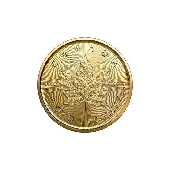 2022 Canada Gold Maple Leaf Tenth Ounce BU Coin