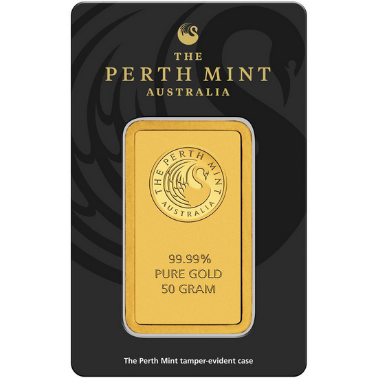 Australian Perth Mint 50 Gram Gold Bar