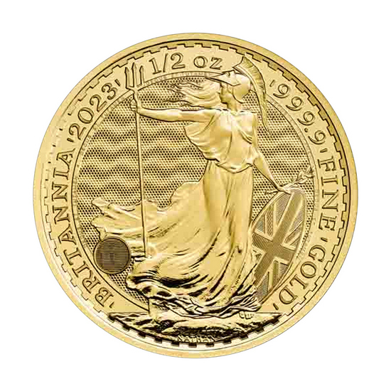 2023 Great Britain Gold Britannia Queen Elizabeth Effigy Half Ounce BU Coin