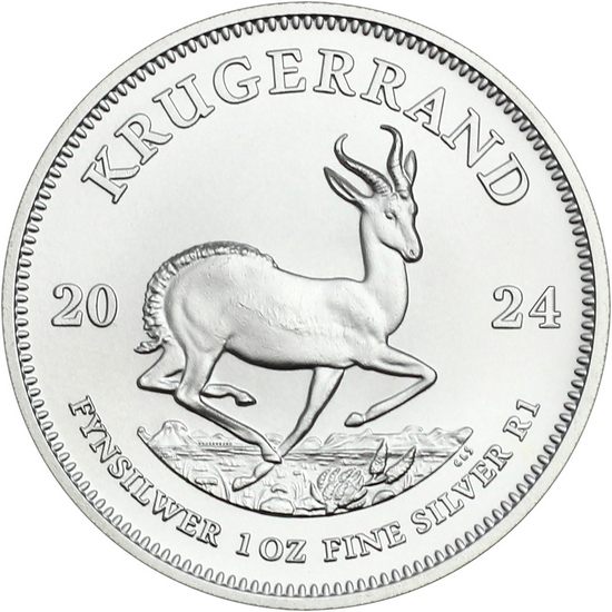 2024 South Africa Silver Krugerrand 1oz BU Coin Single in Flip