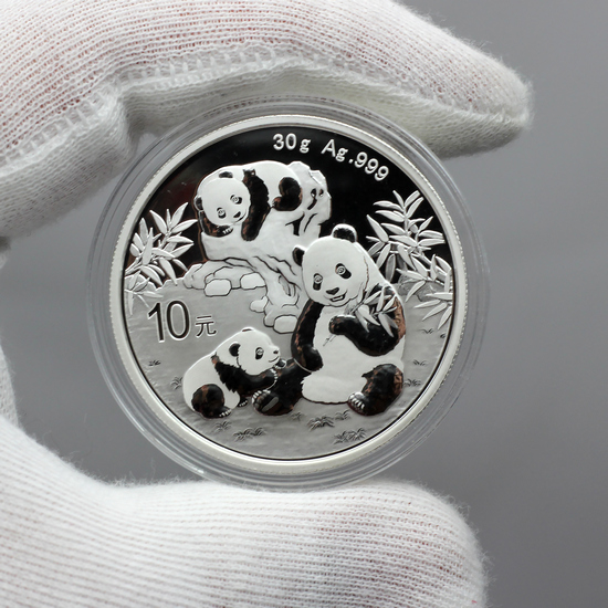 珍品様 202501 2025 30g China Panda .999 Silver BU Coin