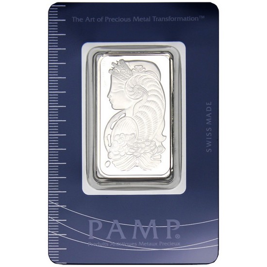 Pamp Suisse 1oz Platinum Bar - Lady Fortuna