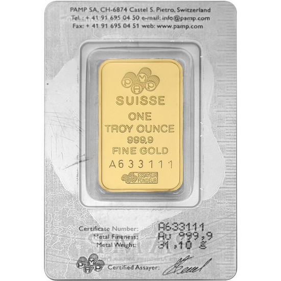 Pamp Suisse Lady Fortuna 1oz Gold Bar Pamp Suisse Lady Fortuna 1oz Gold Bar