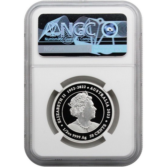 2023 P Australia Silver Congratulations Newbo Baby Half Ounce Colorized PF70 ER NGC Flag Label