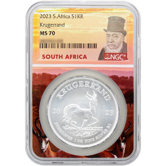 2023 South Africa Silver Krugerrand MS70 NGC Kruger Core
