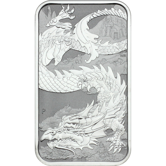 2023 P Australia Silver Dragon 1oz Bar BU Coin