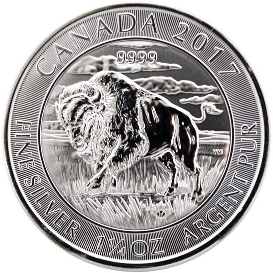 2017 Canada Silver Bison 1.25oz  BU Coin