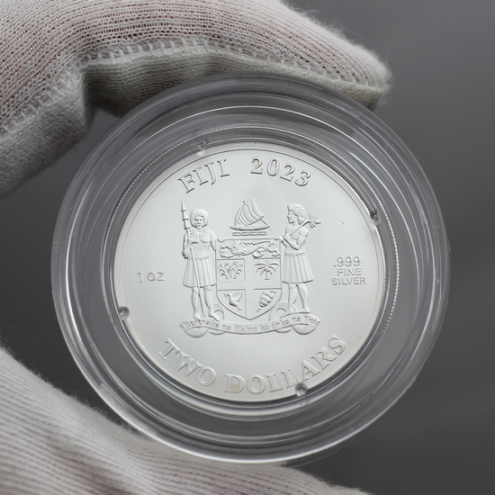 2023 Fiji Silver (Big 5) Bison 1oz Burnished UHR Coin 2023 Fiji Silver (Big 5) Bison 1oz Burnished UHR Coin
