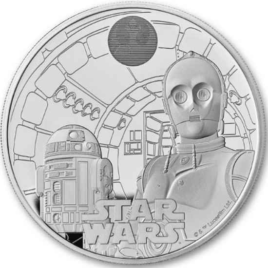2023 Silver Star Wars R2-D2 & C-3PO 1oz Proof Coin in OGP