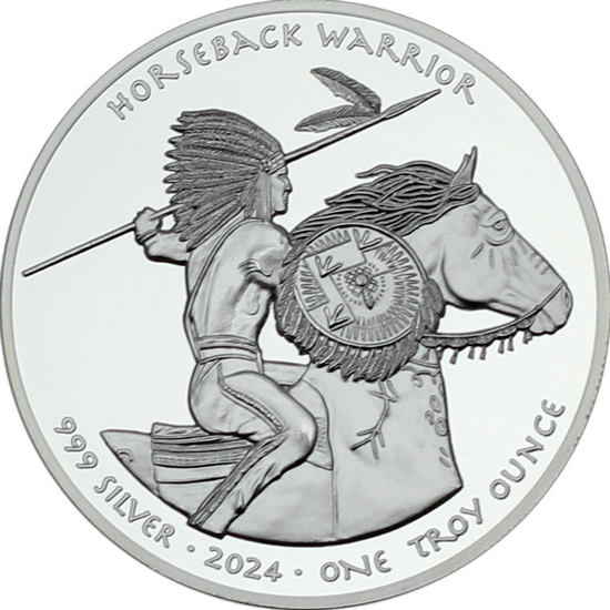 2024 Silver Native American Series "Horseback Warrior" 1oz Proof Coin