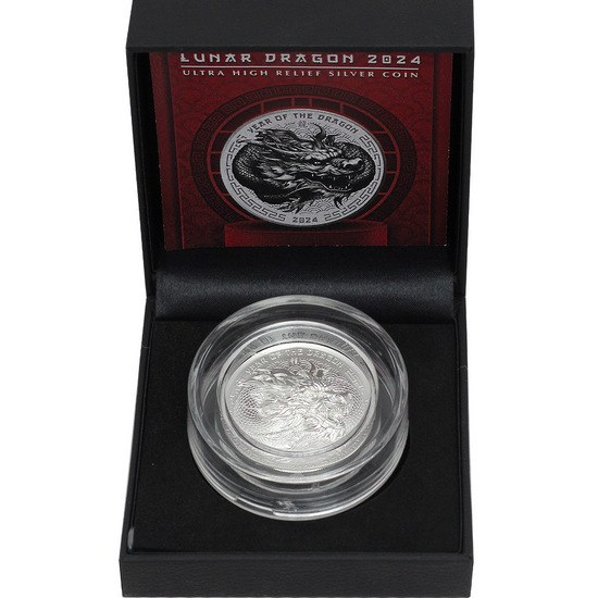 2024 Fiji Silver Year of the Dragon UHR BU Coin