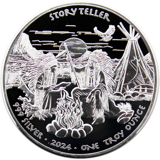 2024 Silver Native American Series "Story Teller" 1oz Proof Coin