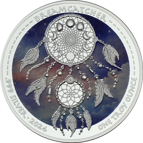 2024 Silver Native American Series: "Dreamcatcher" 1oz Colorized Proof Coin