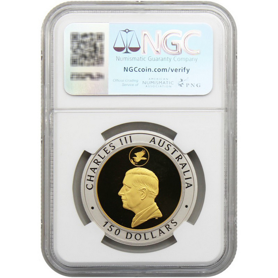 2024 P125 Australia Gold & Platinum Wedge Tailed Eagle 1.5oz  Coin Rev PF70 FDI NGC Flag Label John Mercanti Signed