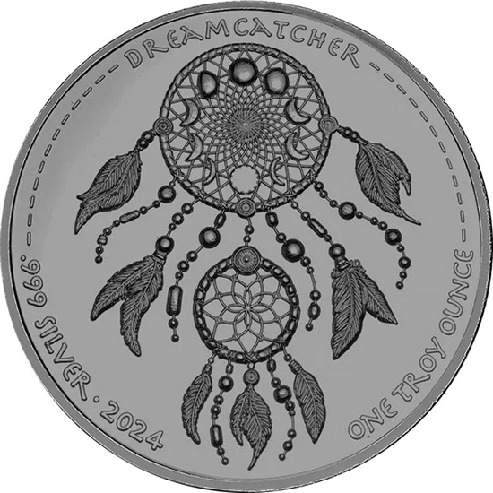 2024 Silver Native American Series: "Dreamcatcher" 1oz Black Proof Coin