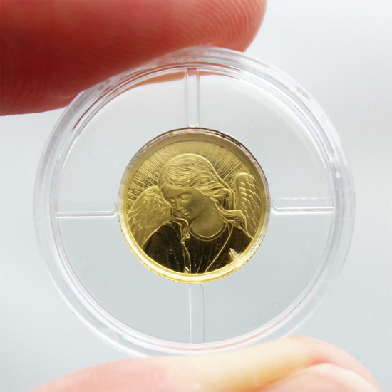 2025 Liberia Gold Proof Guardian Angel 1/200oz Coin in OGP 2025 Liberia Gold Proof Guardian Angel 1/200oz Coin in OGP