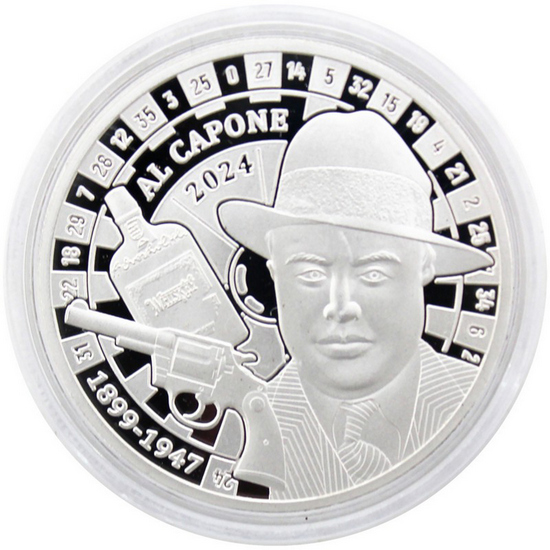 2024 $20 Liberia Silver Al Capone Proof-Like Coin in OGP 2024 $20 Liberia Silver Al Capone Proof-Like Coin in OGP