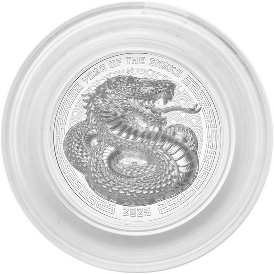 2025 Fiji Silver Year of the Snake UHR BU Coin 2025 Fiji Silver Year of the Snake UHR BU Coin