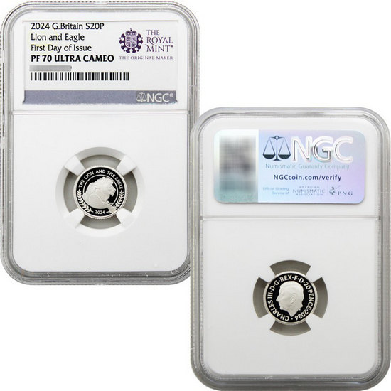 2024 Great Britain Silver The Lion and The Eagle Fractional 4 Coin Set PF70UC FDI NGC The Royal Mint Label 2024 Great Britain Silver The Lion and The Eagle Fractional 4 Coin Set PF70UC FDI NGC The Royal Mint Label