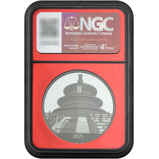 2025 Silver China New Year Celebration Panda Colorized 1oz PF70 UC FR NGC Red Foil Core 2025 Silver China New Year Celebration Panda Colorized 1oz PF70 UC FR NGC Red Foil Core