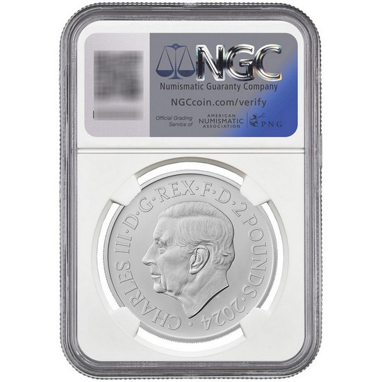 2024 Great Britain D-Day 80th Anniv 1oz Silver Coin MS70 Matte Struck on June 6th NGC Olive Branch/Flag Label 2024 Great Britain D-Day 80th Anniv 1oz Silver Coin MS70 Matte Struck on June 6th NGC Olive Branch/Flag Label