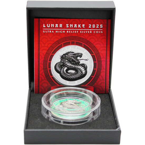 2025 Fiji Silver Year of the Snake Enameled UHR BU Coin