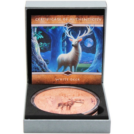 2025 Copper Mesa Grande "White Deer" 5oz Proof Like Coin in OGP