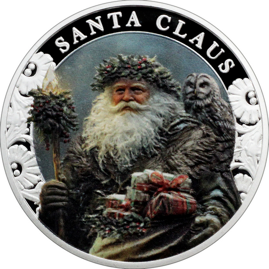 2025 Silver Vintage Santa Claus Colorized 1oz Coin in OGP 2025 Silver Vintage Santa Claus Colorized 1oz Coin in OGP