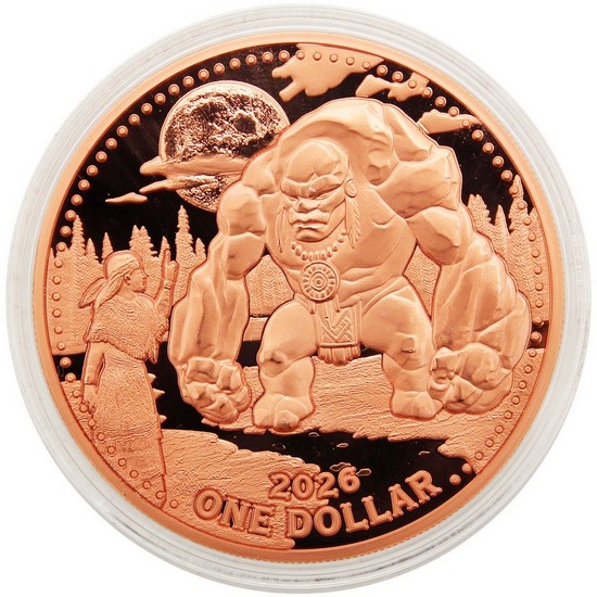 2026 Copper Mesa Grande "Stone Giant" 5oz Proof Like Coin in OGP
