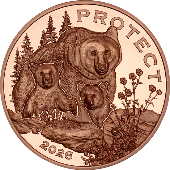 2026 Copper Liberia Lunar Year of the Horse High Relief 5oz Coin in OGP