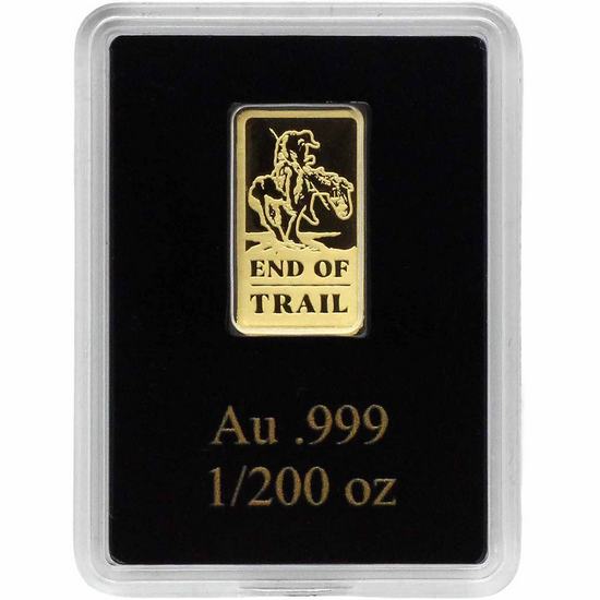 2026 Liberia Gold Prooflike End of the Trail 1/200oz Ingot in OGP 2026 Liberia Gold Prooflike End of the Trail 1/200oz Ingot in OGP