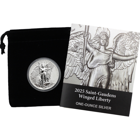 2025 Silver National Parks Foundation Saint-Gaudens Winged Liberty 1oz High Relief Reverse Proof Medal
