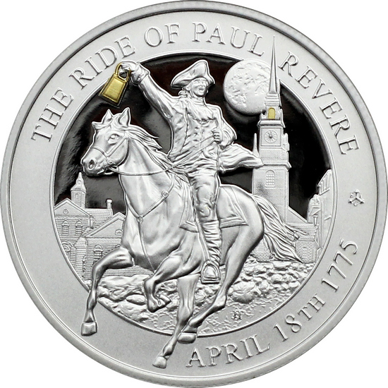 2025 Silver Paul Revere's Midnight Ride 250th Anniversary 1oz Gilded Proof Coin in OGP 2025 Silver Paul Revere's Midnight Ride 250th Anniversary 1oz Gilded Proof Coin in OGP