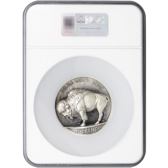 2026 Silver 5oz Buffalo Nickel Coming to Life Beyond Relief Antiqued Coin MS70 NGC  FDI Michael Gaudioso Signed Label
