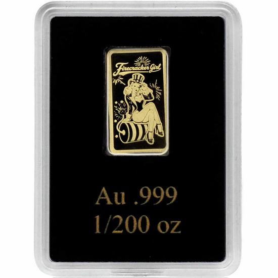 2026 $20 Proof Liberia 1/200th oz Gold Fourth of July Firecracker Girl Ingot in Velvet Pouch 2026 $20 Proof Liberia 1/200th oz Gold Fourth of July Firecracker Girl Ingot in Velvet Pouch