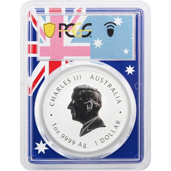 2026 P Australia Silver Year of the Horse 1oz Coin MS70 PCGS Flag Picture Frame